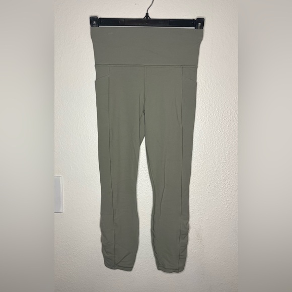 Athleta Salutation Stash Pocket II Cinch 7/8 Leggings - Sage Green | Size S - Picture 1 of 6
